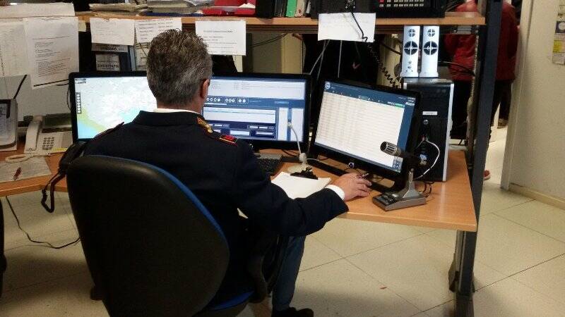 La centrale operativa della Polizia di Stato