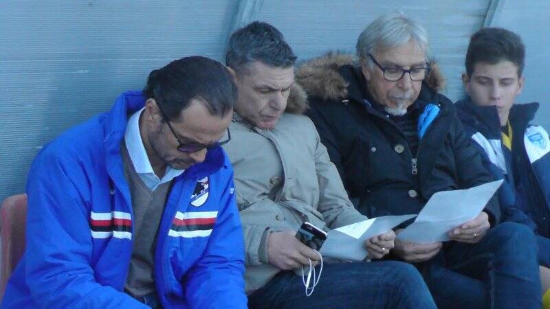 Nella foto da sinistra, il Responsabile del progetto “Next Generation Sampdoria” Stefano Ghisleni, il capo del Settore giovanile sampdoriano Giovanni Imvernizzi e Marco Rossinelli