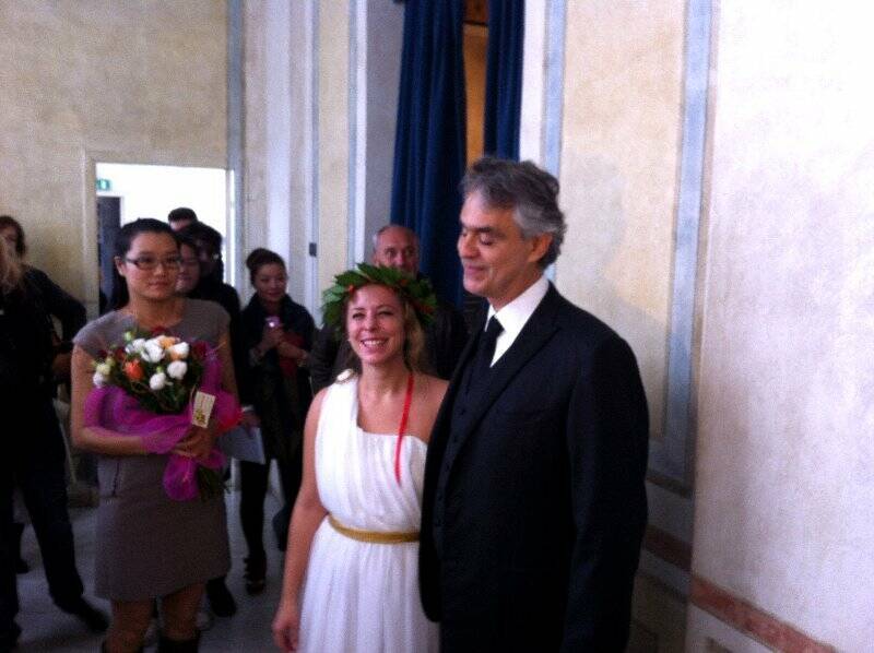 Andrea Bocelli nel giorno del diploma