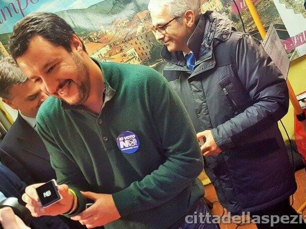 Matteo Salvini in centro città