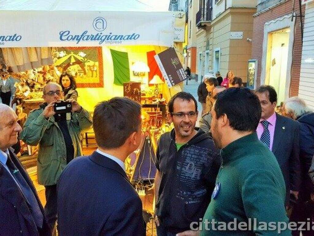 Matteo Salvini in centro città