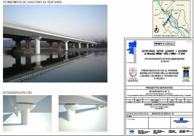 Il rendering del nuovo ponte fra Ceparana e Santo Stefano