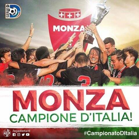 Il Monza è Campione D'Italia della Serie D stagione 2016/2017.