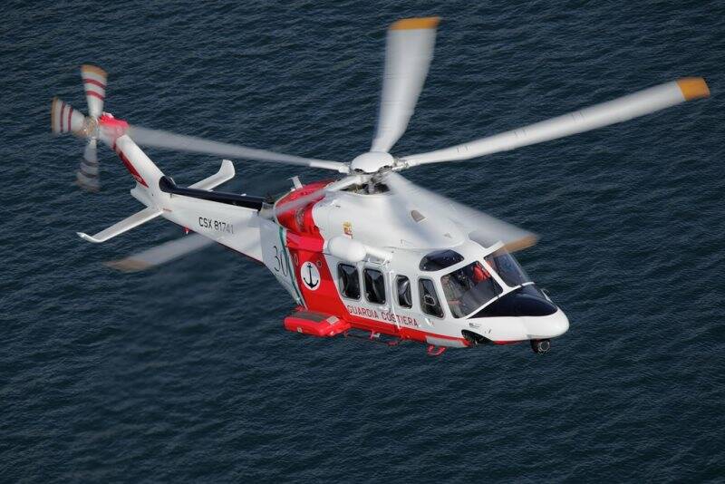 Un elicottero AW139 della Guardia Costiera