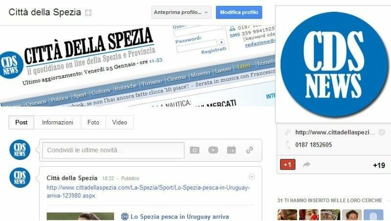 La pagina di Città della Spezia su Google+