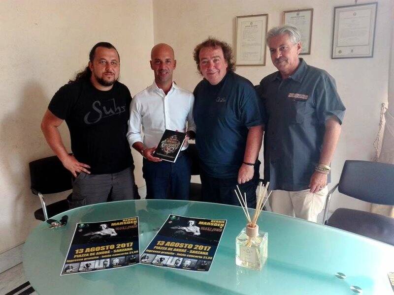 Bernie Marsden con Cavarra, Ambrosi ed Emiliano Manuguerra