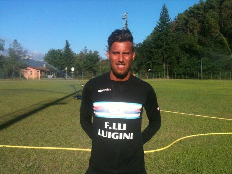 La "ruspa" Alessandro Belforti con la maglia del Foce Magra Ameglia.