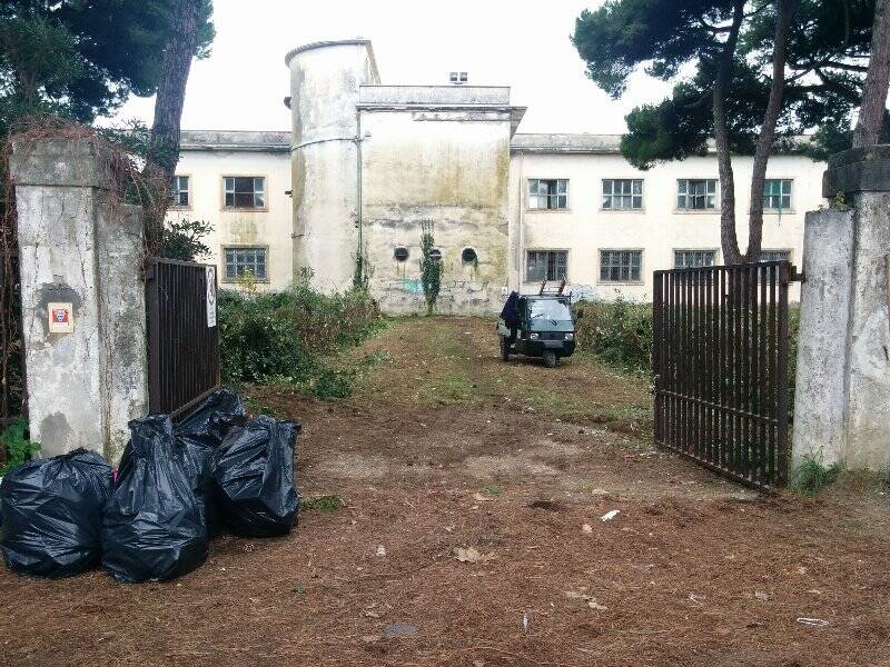 Interventi di pulizia nell'ex Colonia Olivetti