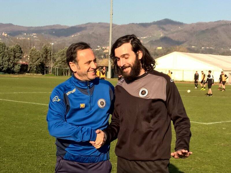 Luca Mora e mister Fabio Gallo