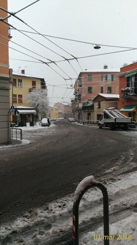 Largo Marcantone sotto la neve