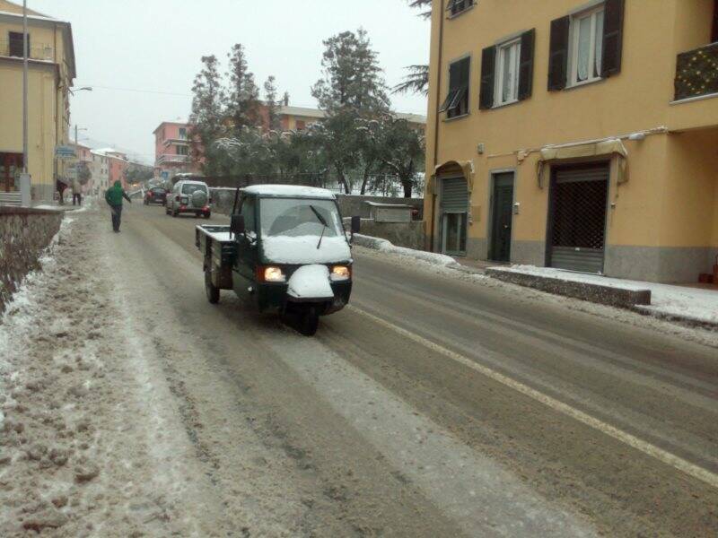 Santo Stefano, apecar con baffi di neve