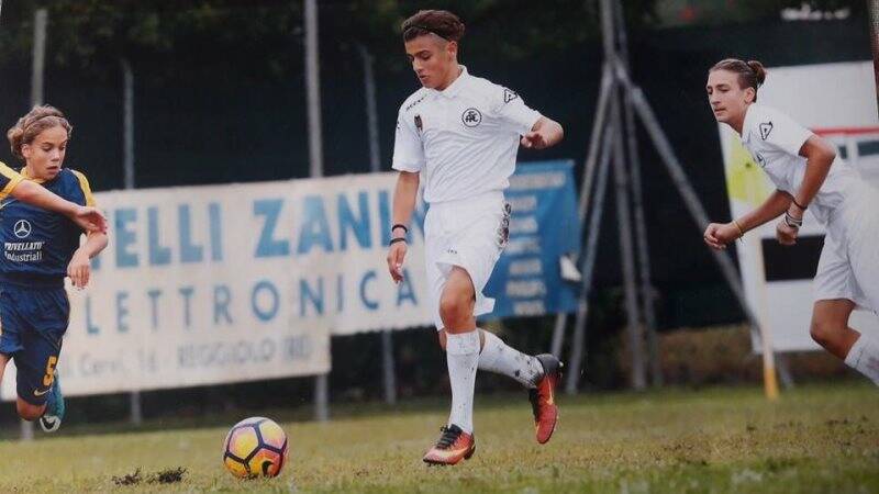 Nella foto Bordin, giocatore dello Spezia Calcio