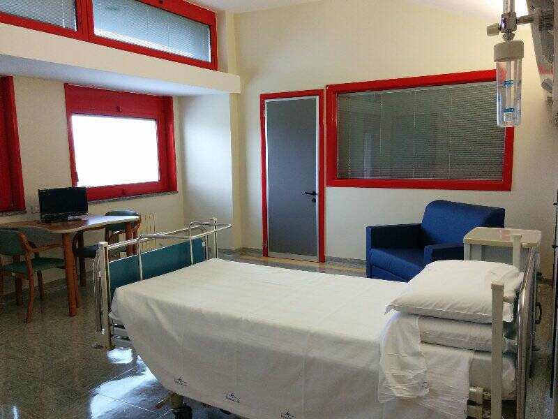 Una delle stanze dell'hospice