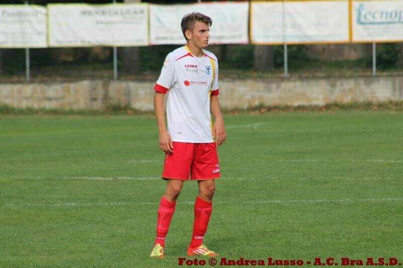 Pier Francesco Figone, esterno d’attacco classe ‘96, con la maglia del Bra in Serie C.