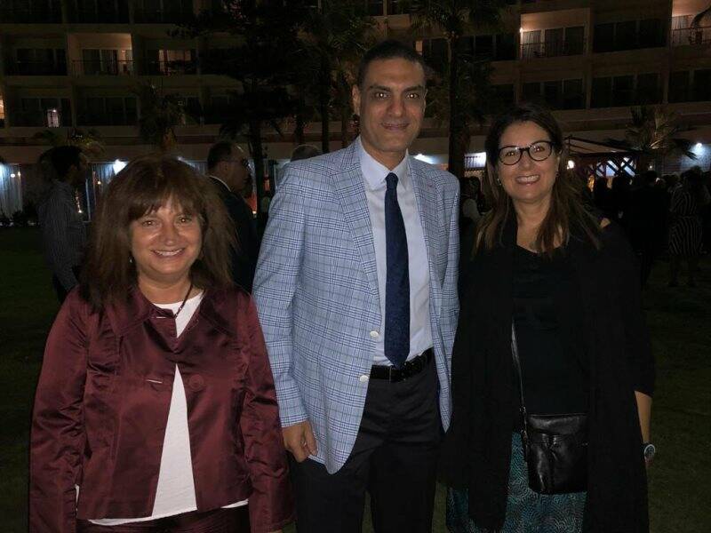 Carla Roncallo, il rappresentante di Tarros in Egitto, Hany Abd El Rashid e Federica Montaresi dell'AdSP