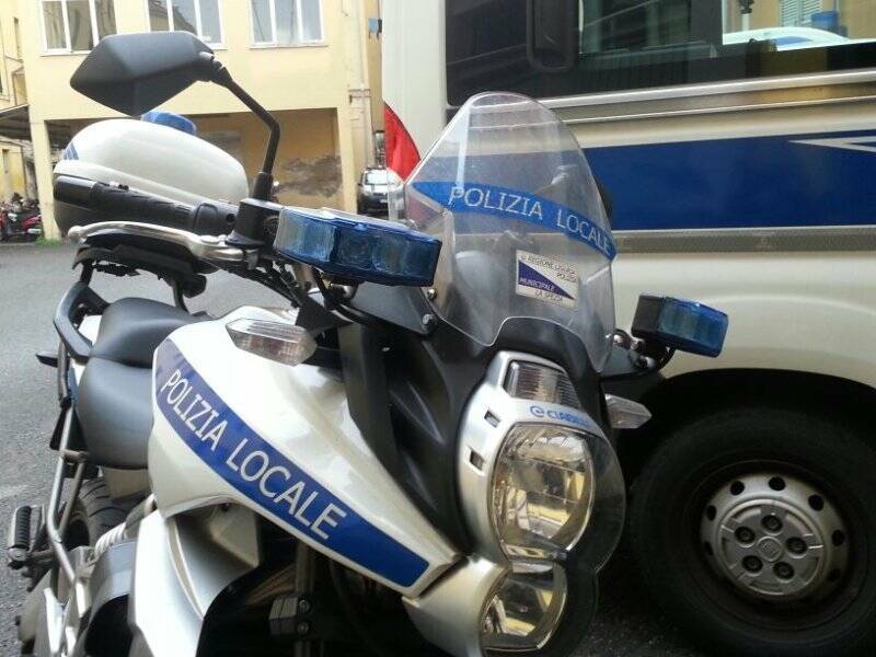 Una moto della Polizia municipale