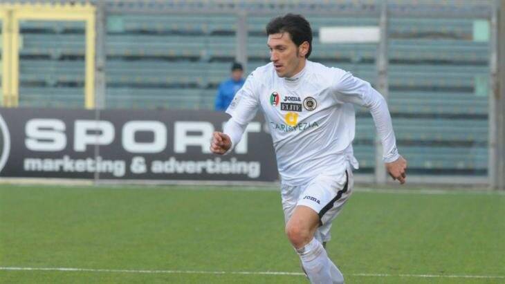 Ighli Vannucchi con la maglia dello Spezia Calcio di cui era anche capitano.