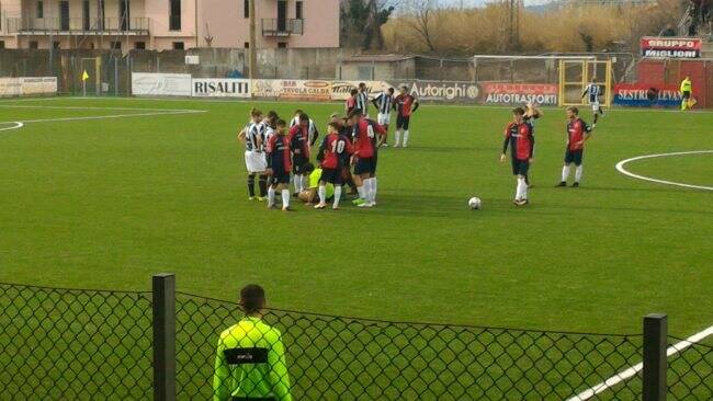 L'infortunio al Sig. Stefano Milone di Taurianova arbitro di Sestri Levante - Savona.