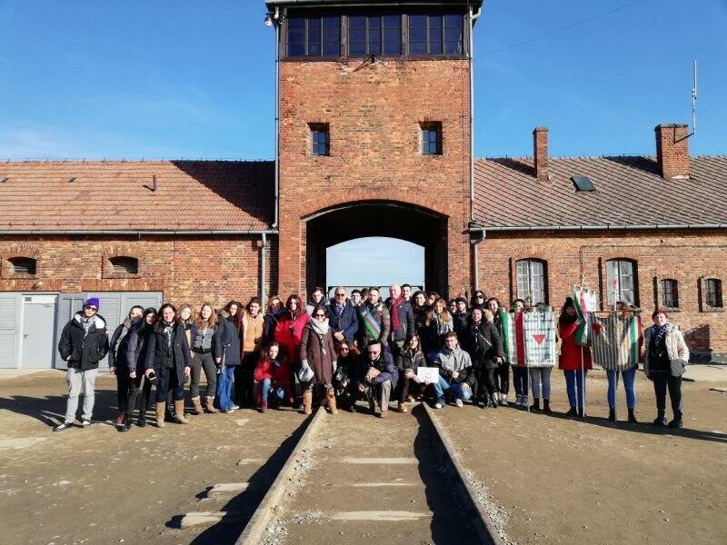 Studenti in visita ad Auschwitz (2019)