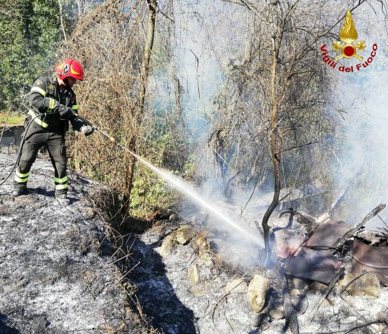 I Vigili del fuoco al lavoro