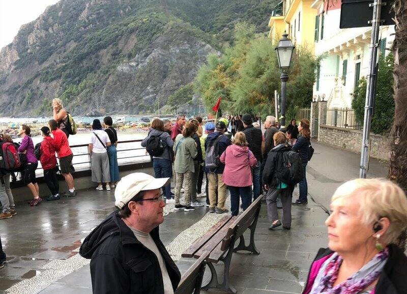 Alle Cinque Terre con l'allerta è arancione