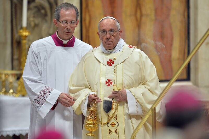 Papa Francesco e monsignor Guido Marini 