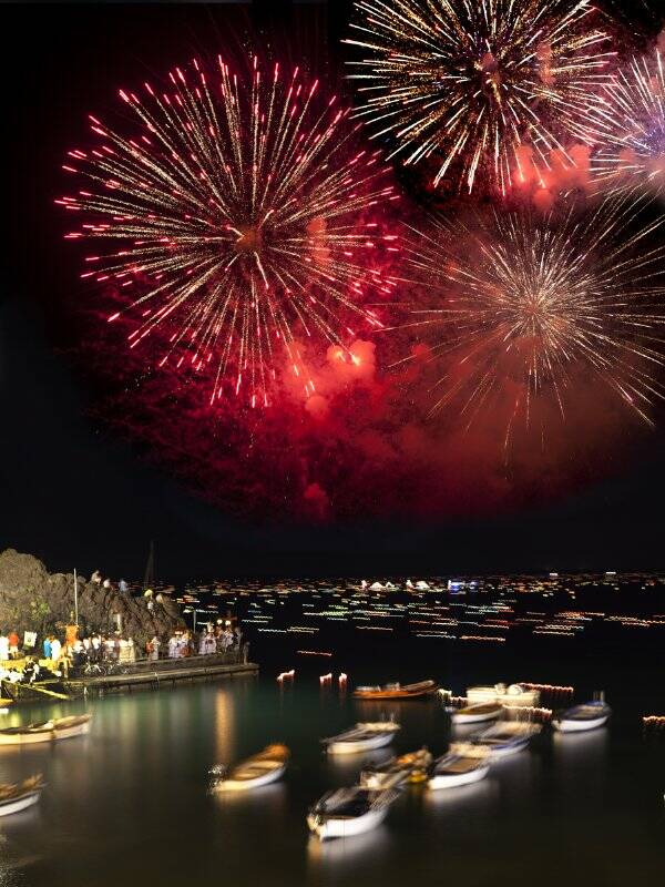 Fuochi d'artificio a Levanto in occasione della Festa del Mare