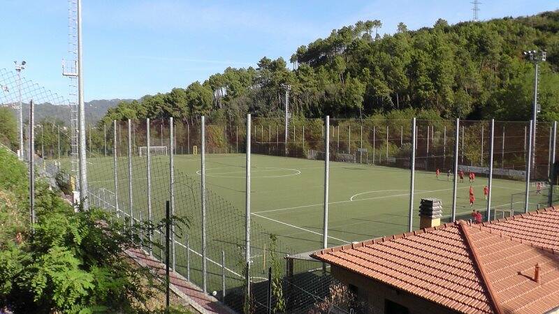 La struttura del "Franco Cimma" di Pagliari alla Spezia, quartier generale del Don Bosco Spezia Calcio.