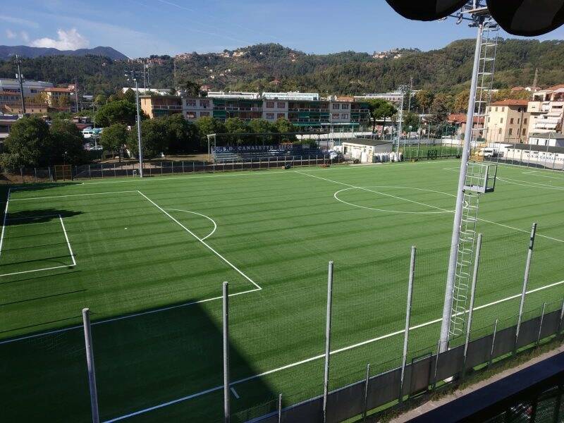 Il campo sportivo "Astorre Tanca" della Spezia.