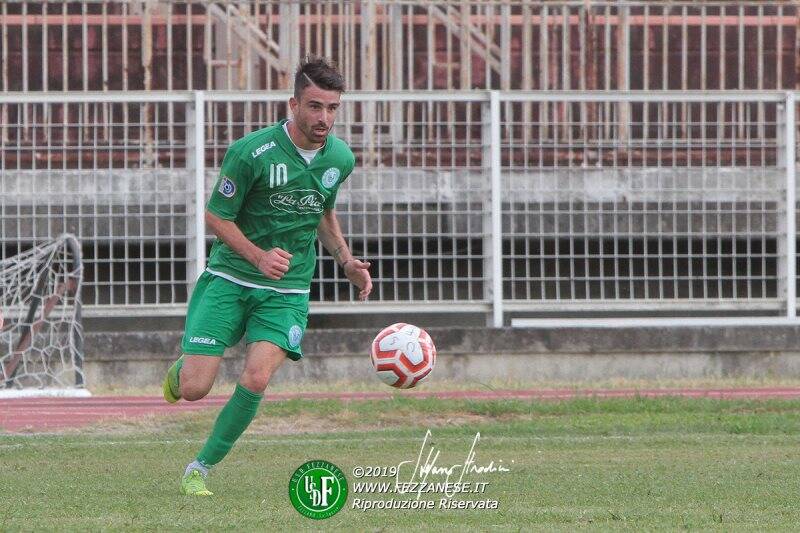 Andrea Addiego Mobilio, gol e assist nella sua prima partita da titolare con la maglia della Fezzanese.