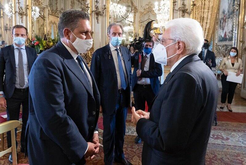 Giovanni Toti e Sergio Mattarella