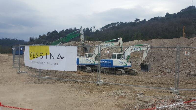 Il cantiere del nuovo ospedale del Felettino