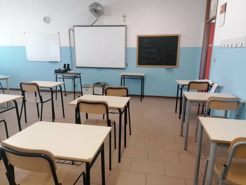 Aula delle scuole di Castelnuovo Magra