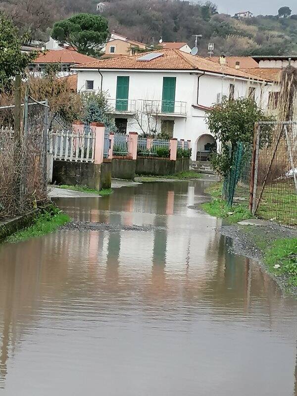 Strada allagata ad Arcola