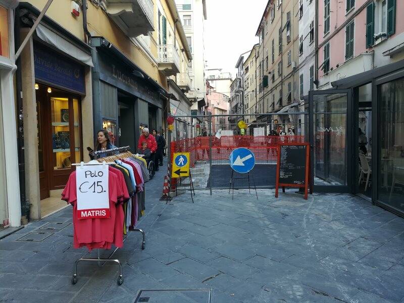 Lavori in corso in Via Prione