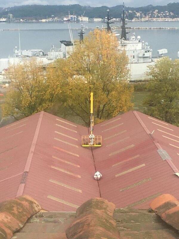 Monitoraggio sui tetti d'Arsenale
