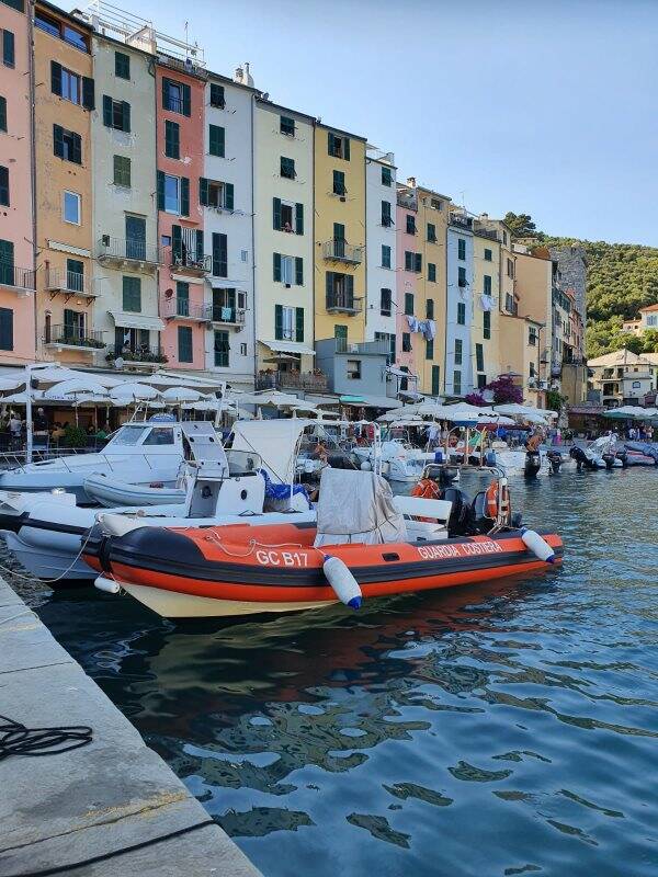 Il gommone a Portovenere