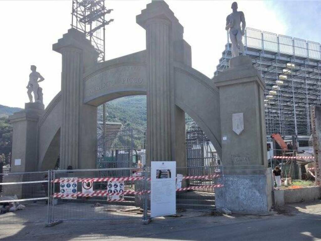 Concluso il restauro dell'ingresso monumetale dello Stadio Picco