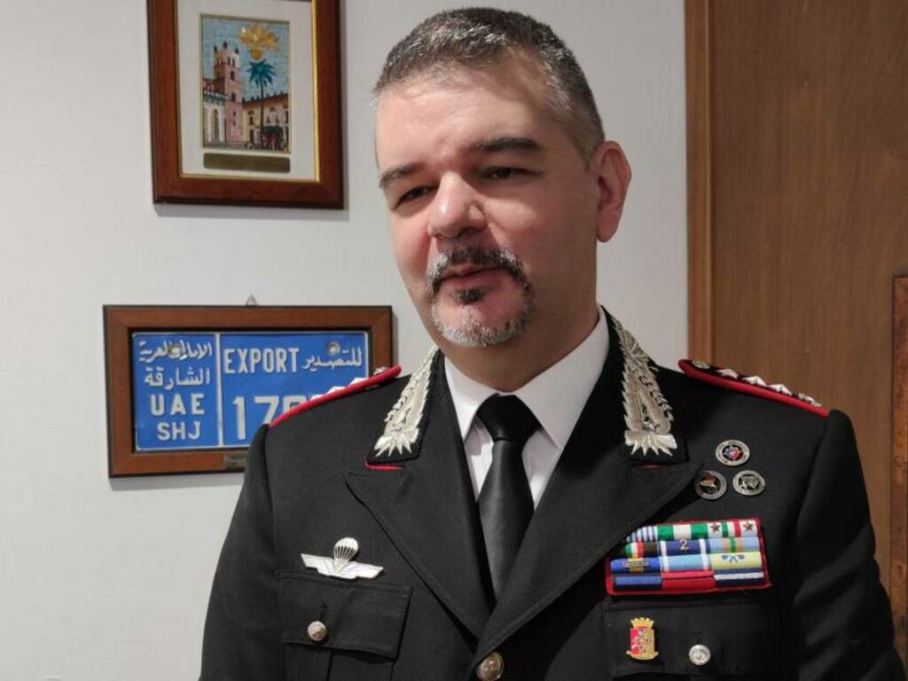 Il colonnello Matteo Gabelloni, comandante provinciale dei Carabinieri