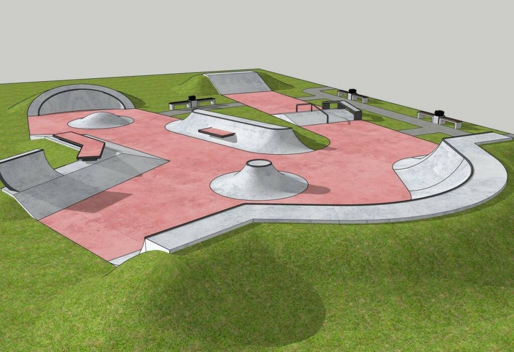 Skatepark - Pista per Skate dwg  Architettura, Progettista, Parco