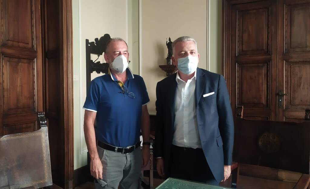 L'ingegner Benvenuto e il presidente della Provincia Pierluigi Peracchini