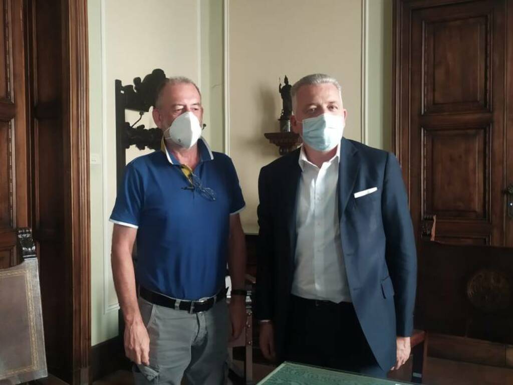 L'ingegner Benvenuto e il presidente della Provincia Pierluigi Peracchini