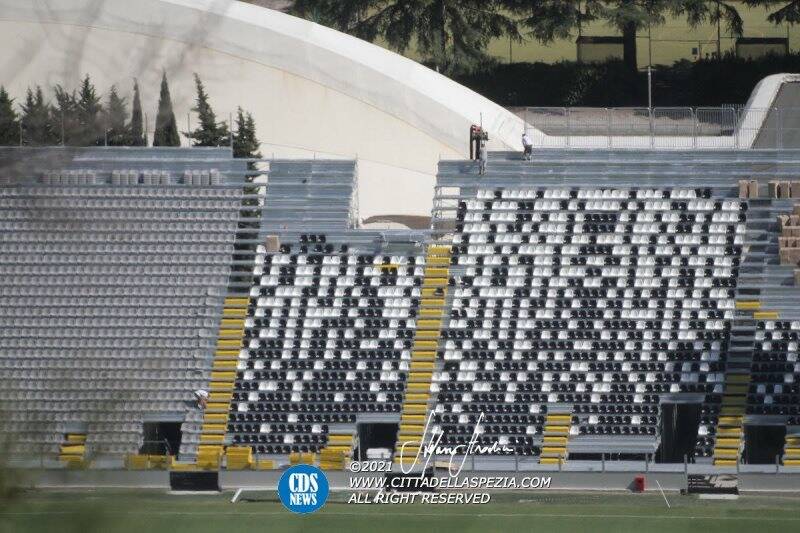 La curva Piscina ormai è pronta