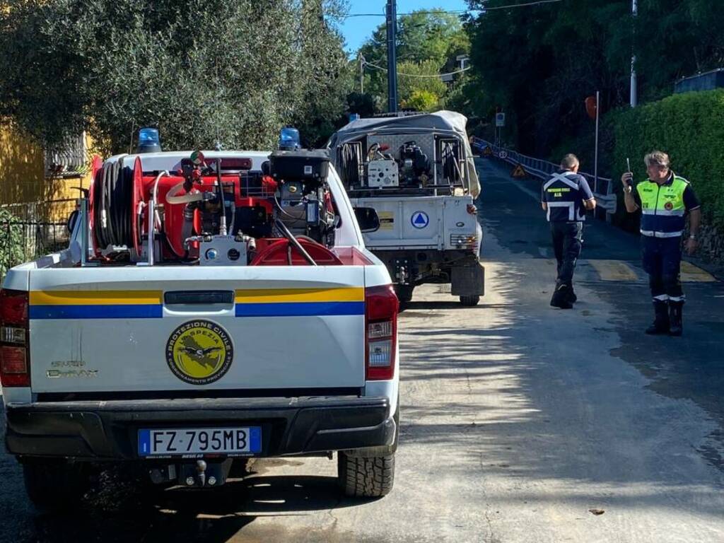 Maltempo ad Ameglia, Protezione civile al lavoro