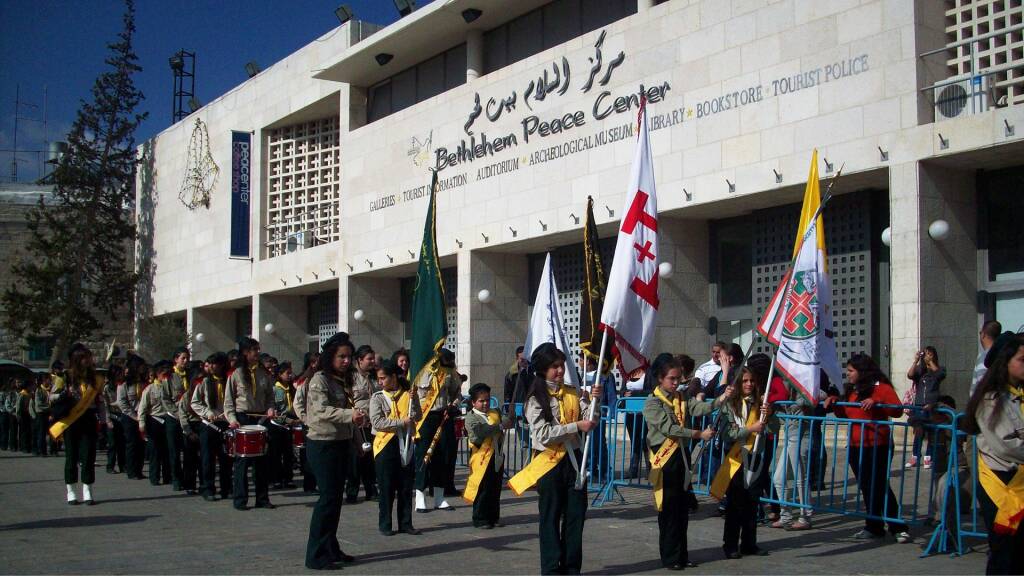Palestina, Betlemme, Manifestazione per la pace al Bethleem Peace Center (2009) (foto Giorgio Pagano)