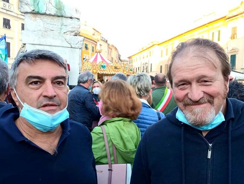 Bernardo Ratti e Roberto Vara alla manifestazione di Sarzana