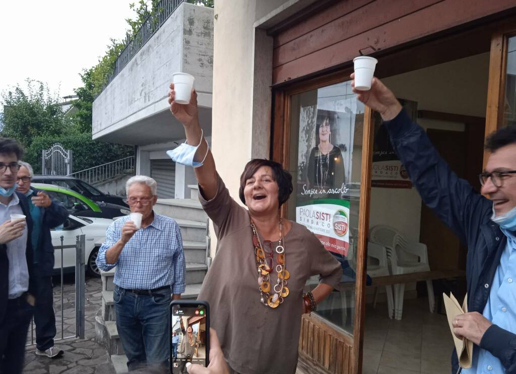 Paola Sisti al point dopo il successo elettorale