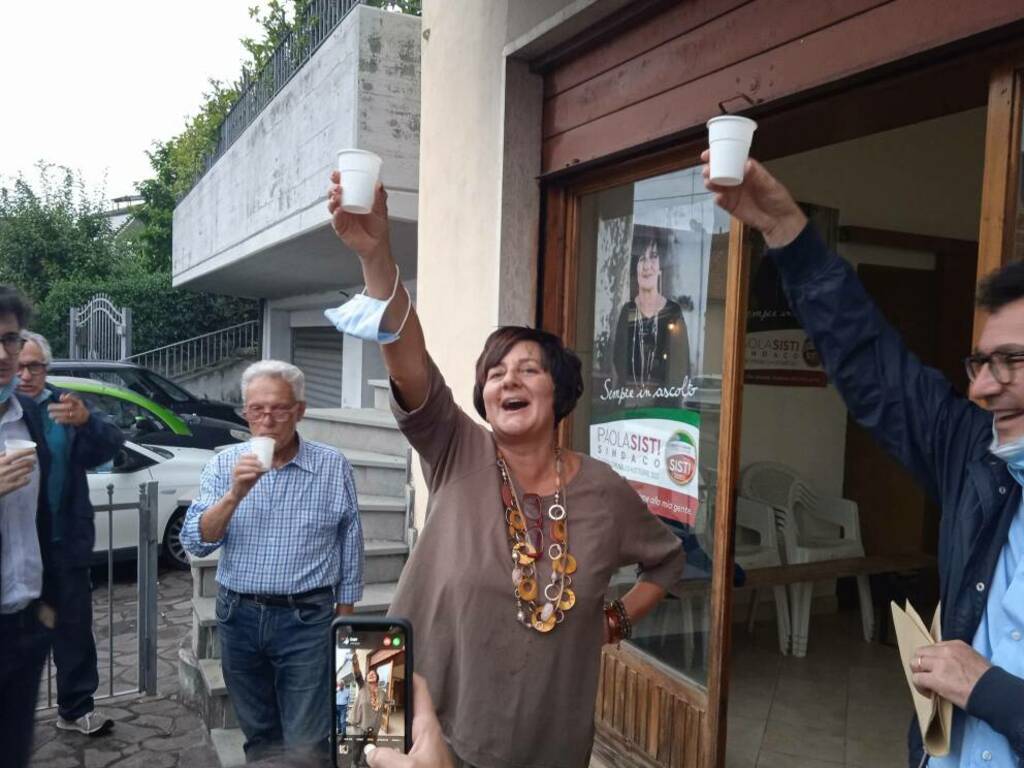 Paola Sisti al point dopo il successo elettorale