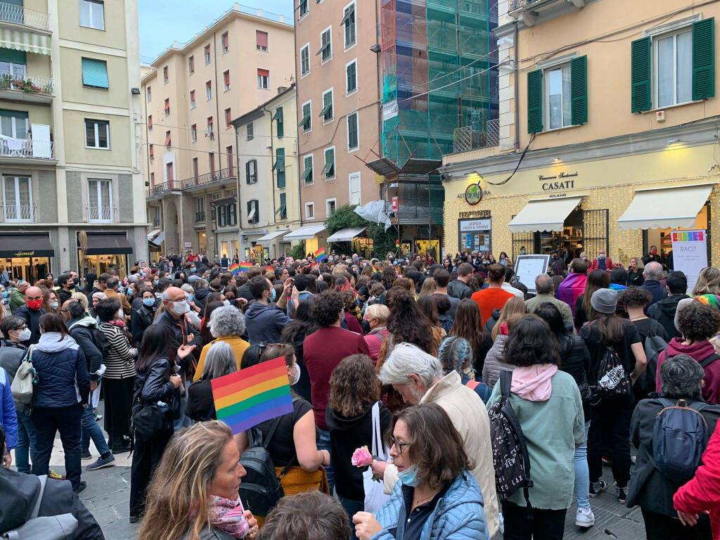 Piazza del Bastione, manifestazione pro Ddl Zan