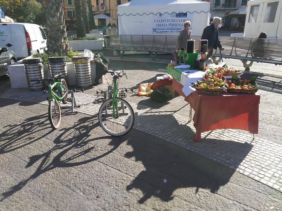 Succhi di frutta a pedale con Mobile Green Power